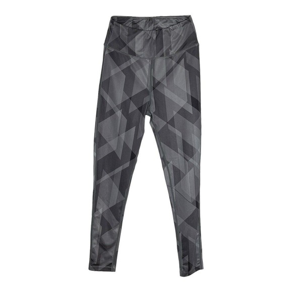 Orangetheory Leggings Gray Geometric Print‎ Crop Length Skinny Leg Fitted - Picture 1 of 5